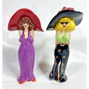 SWAK Lynda Cornelle Aunt Gertie Verna Ceramic Salt and Pepper Shaker Set